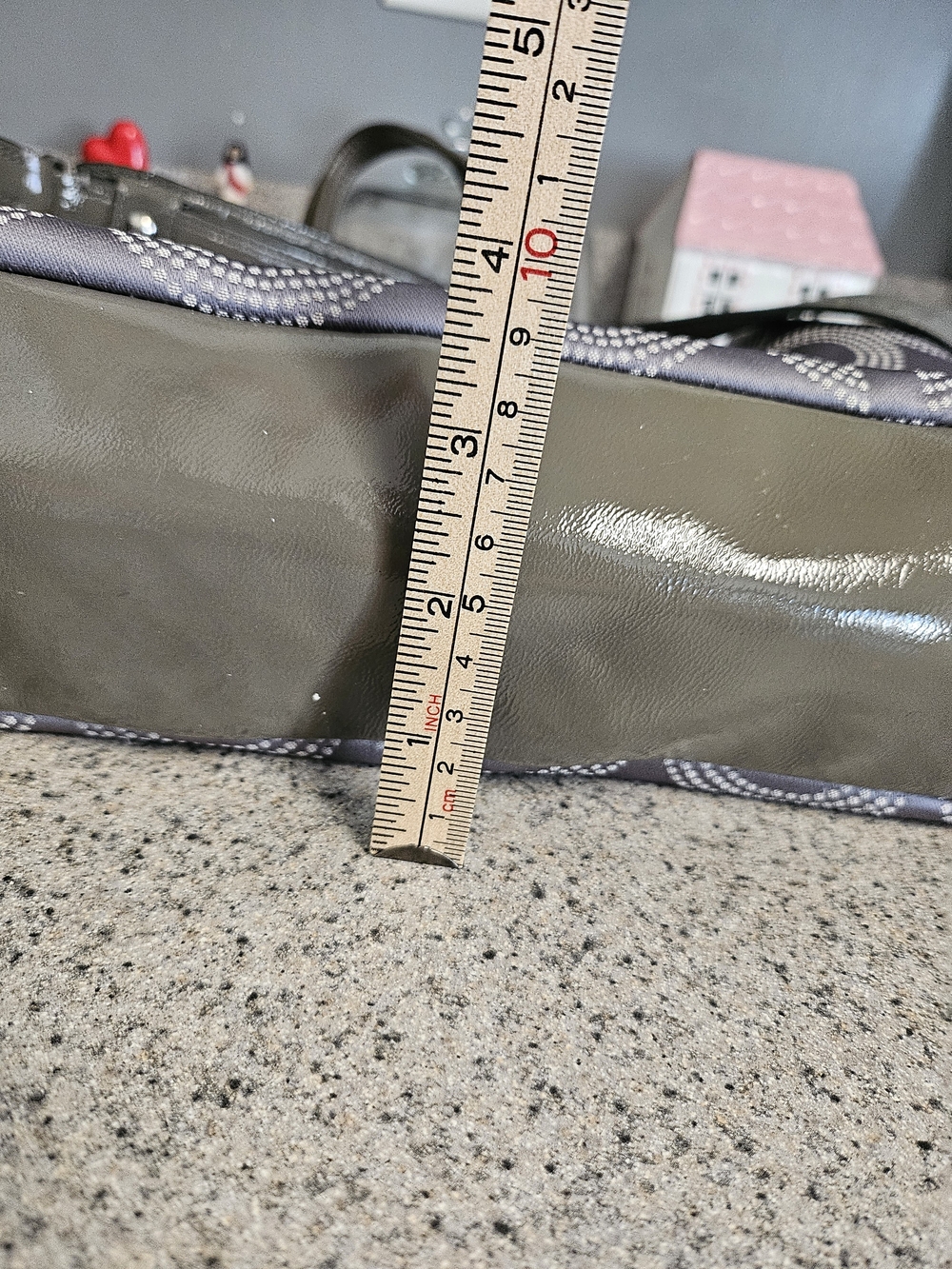 Coach Grey Signature Satchel with Silver Accents - Picture 12 of 13